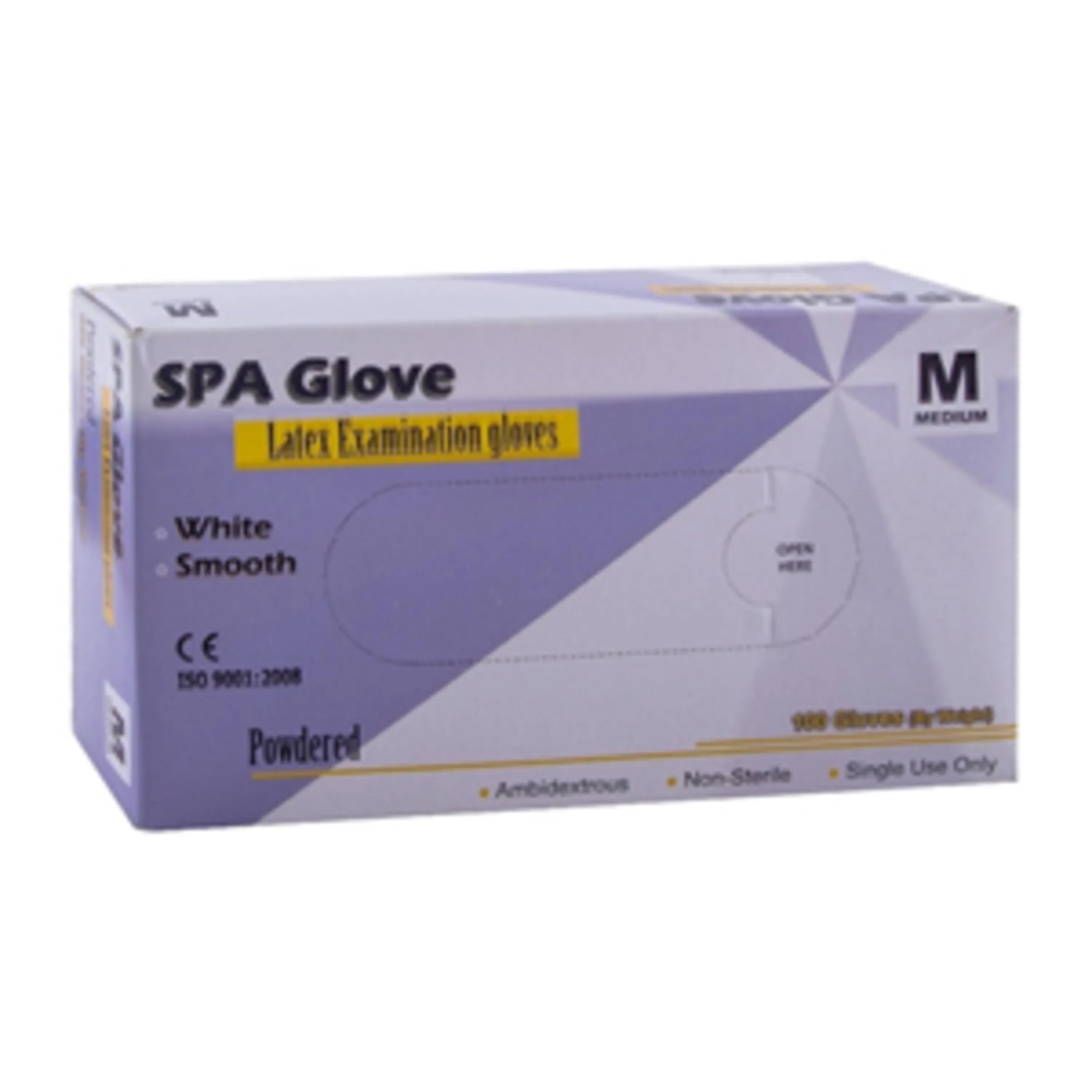 دستکش لاتکس  پودری مالزی 100 عددی  اندازه مدیوم